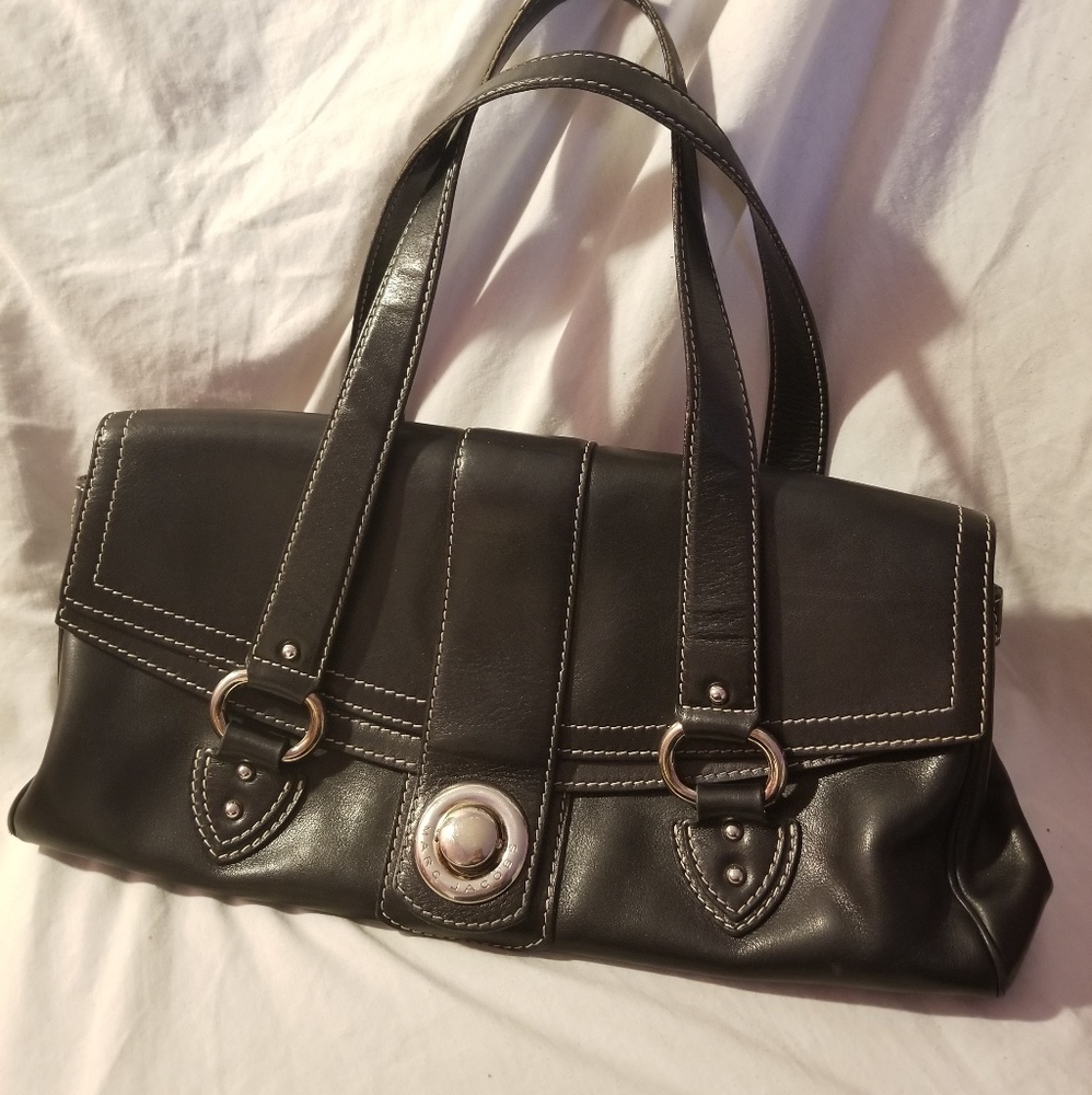 True vintage Marc Jacobs satchel black cow leather